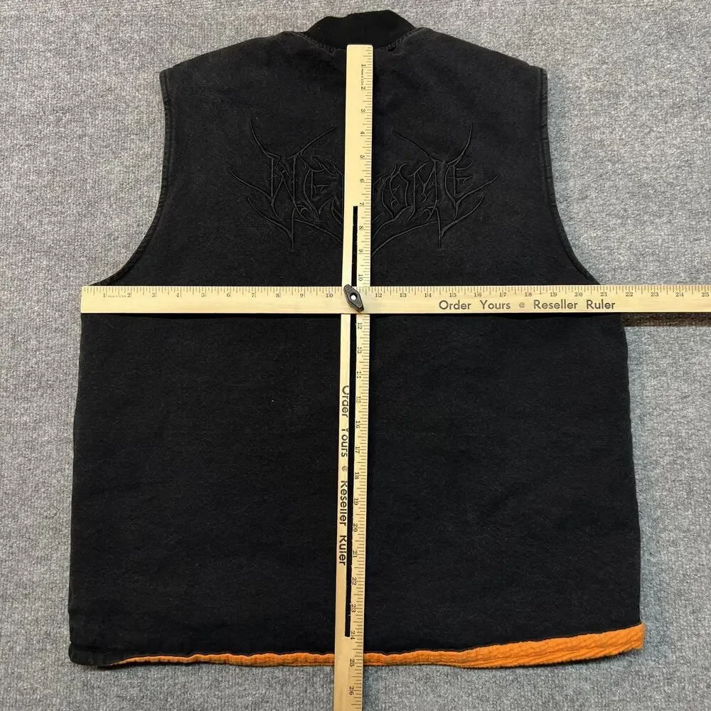 Welcome Skateboards Splinter Canvas Embroidered Zip Vest Men's Large